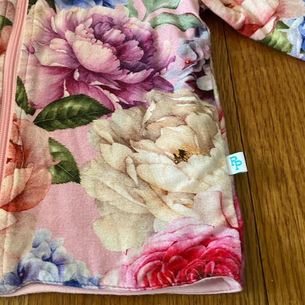 Posh Peanut Pink and Floral Reversible Jacket - Picture 3 of 8
